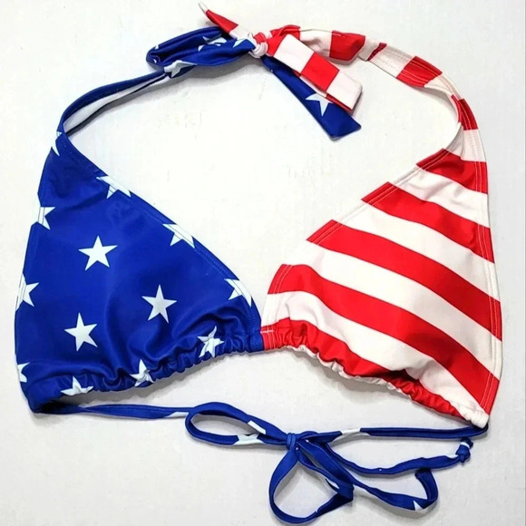 CITY STREETS American Flag Bikini Top Only (New) - Picture 1 of 5